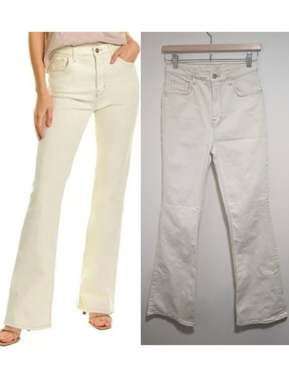 C/E by Current/Elliott | High Rise Flare In Bentonite Ivory